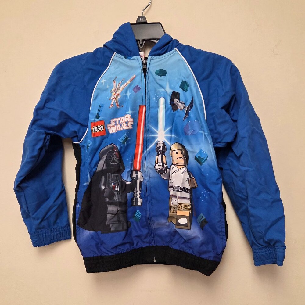 Boys Star Wars Zip Front Hooded Jacket Windbreaker 6/7